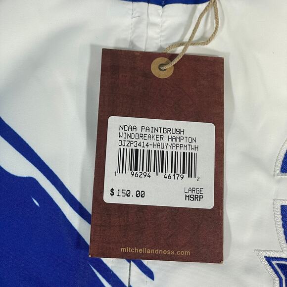 Hampton University Pirates Mitchell & Ness Paintbrush Windbreaker - Picture 4 of 7